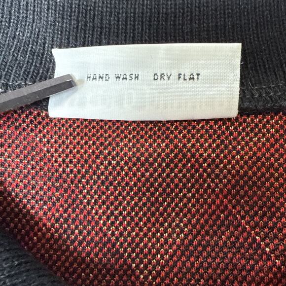 Women’s Vintage Plaid Argyle Sweater Red Black Size M Made in USA Christmas EUC - Picture 5 of 10